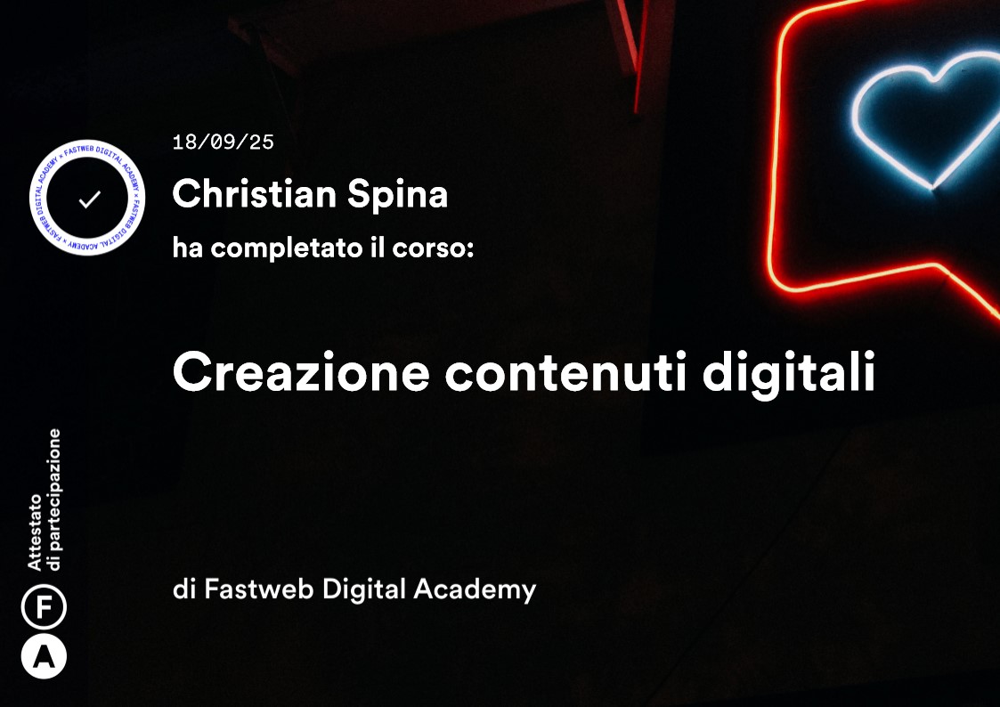 Creazione contenuti digitali
